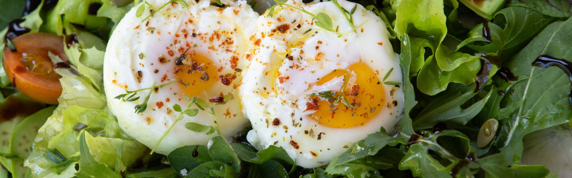 Ensalada con huevo pochado